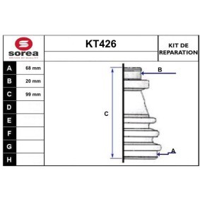 Köp Bälgsats, drivaxel av SERA KT426 till det låga priset 158,21 kr