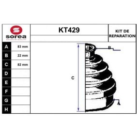 Köp Bälgsats, drivaxel av SERA KT429 till det låga priset 138,33 kr