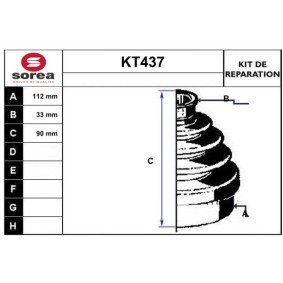 Köp Bälgsats, drivaxel av SERA KT437 till det låga priset 157,07 kr