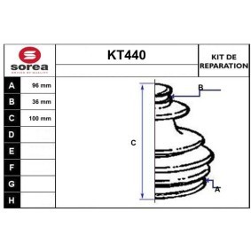 Köp Bälgsats, drivaxel av SERA KT440 till det låga priset 169,93 kr