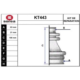 Köp Bälgsats, drivaxel av SERA KT443 till det låga priset 137,26 kr