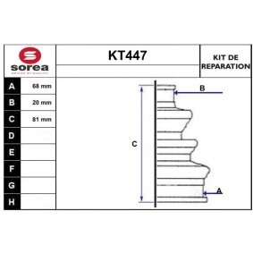 Köp Bälgsats, drivaxel av SERA KT447 till det låga priset 138,31 kr