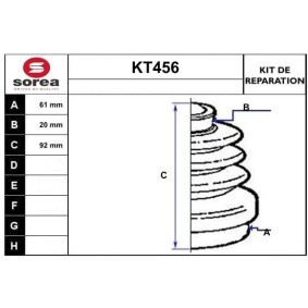 Köp Bälgsats, drivaxel av SERA KT456 till det låga priset 137,26 kr