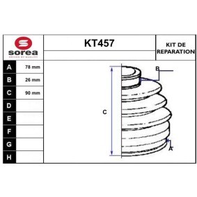 Köp Bälgsats, drivaxel av SERA KT457 till det låga priset 157,00 kr
