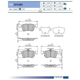 Acquista Kit pastiglie freni da FOMAR Friction FO 321583 a buon mercato per soli 21,99 €