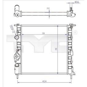 Achetez des Radiateur du moteur TYC 728-0013-R à prix pour 44,78 €