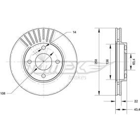 Bremsscheibe von TOMEX brakes