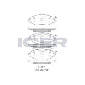 Acquista Kit pastiglie freni da ICER 182018-204 a buon mercato per soli 51,36 €