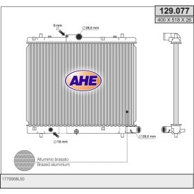 Comprar Radiador, refrigeración del motor de AHE 129.077 a bajo precio de 202,18 €