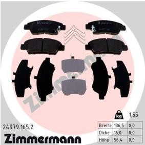 Comprar Juego de pastillas de freno de ZIMMERMANN 24979.165.2 a bajo precio de 56,58 €