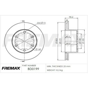 Bremsscheibe von FREMAX