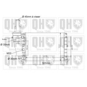 Achetez des Radiateur du moteur QUINTON HAZELL QER1090 à prix pour 74,38 €