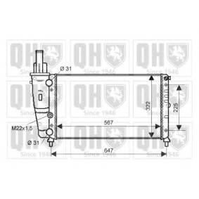 Achetez des Radiateur du moteur QUINTON HAZELL QER1548 à prix pour 156,20 €