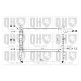 Achetez des Radiateur du moteur QUINTON HAZELL QER1679 à prix pour 121,49 €