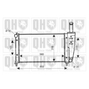 Achetez des Radiateur du moteur QUINTON HAZELL QER1928 à prix pour 116,32 €
