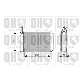Acquista Scambiatore calore per riscaldamento abitacolo da QUINTON HAZELL QHR2073 a buon mercato per soli 24,02 €