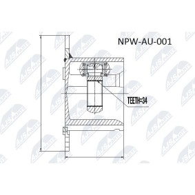 Comprar Juego de articulación, árbol de transmisión de NTY NPW-AU-001 a bajo precio de 70,69 €