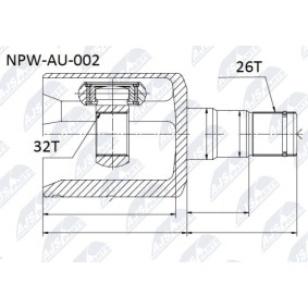 Comprar Juego de articulación, árbol de transmisión de NTY NPW-AU-002 a bajo precio de 61,41 €