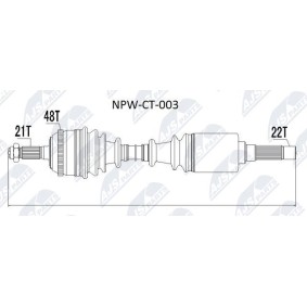 Comprar Árbol de transmisión de NTY NPW-CT-003 a bajo precio de 209,94 €