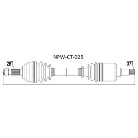 Comprar Árbol de transmisión de NTY NPW-CT-025 a bajo precio de 222,63 €
