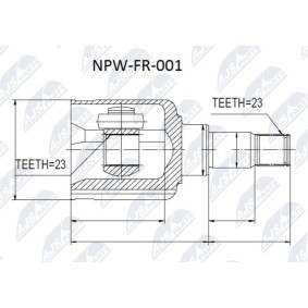 Comprar Juego de articulación, árbol de transmisión de NTY NPW-FR-001 a bajo precio de 65,05 €