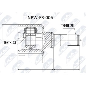 Gelenksatz, Antriebswelle NPW-FR-005