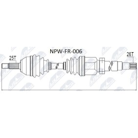 Comprar Árbol de transmisión de NTY NPW-FR-006 a bajo precio de 182,56 €