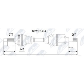 Comprar Árbol de transmisión de NTY NPW-FR-011 a bajo precio de 166,57 €