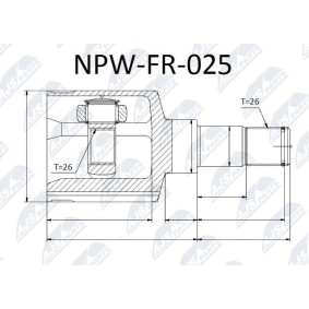 Comprar Juego de articulación, árbol de transmisión de NTY NPW-FR-025 a bajo precio de 48,68 €