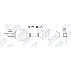 Comprar Árbol de transmisión de NTY NPW-FR-029 a bajo precio de 145,56 €