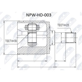 Comprar Juego de articulación, árbol de transmisión de NTY NPW-HD-003 a bajo precio de 46,87 €