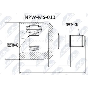 Kjøp Drivledd av NTY NPW-MS-013 til den lave prisen 686,39 NOK