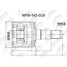 Kjøp Drivledd av NTY NPW-MS-016 til den lave prisen 617,94 NOK