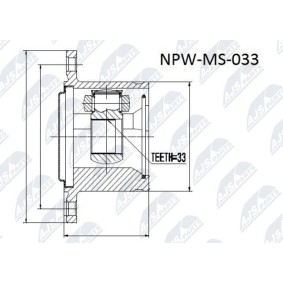 Comprar Juego de articulación, árbol de transmisión de NTY NPW-MS-033 a bajo precio de 66,40 €