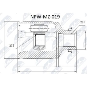 Kjøp Drivledd av NTY NPW-MZ-019 til den lave prisen 920,26 NOK