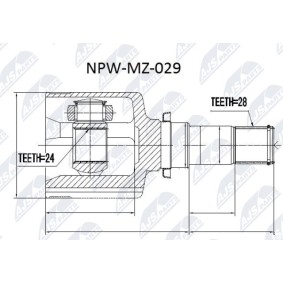 Comprar Juego de articulación, árbol de transmisión de NTY NPW-MZ-029 a bajo precio de 68,00 €