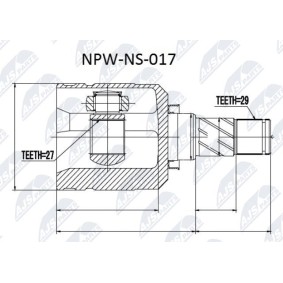 Gelenksatz, Antriebswelle NPW-NS-017