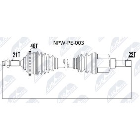 Comprar Árbol de transmisión de NTY NPW-PE-003 a bajo precio de 164,15 €
