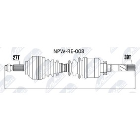 Comprar Árbol de transmisión de NTY NPW-RE-008 a bajo precio de 167,41 €