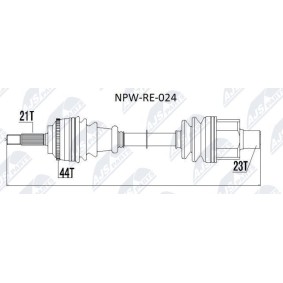 Comprar Árbol de transmisión de NTY NPW-RE-024 a bajo precio de 111,70 €