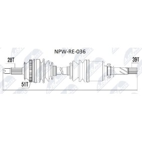 Comprar Árbol de transmisión de NTY NPW-RE-036 a bajo precio de 221,22 €