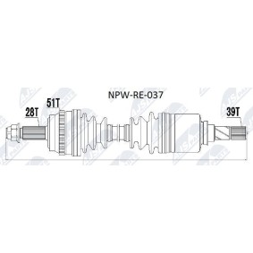 Comprar Árbol de transmisión de NTY NPW-RE-037 a bajo precio de 209,37 €