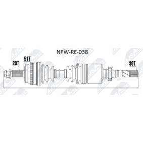 Comprar Árbol de transmisión de NTY NPW-RE-038 a bajo precio de 289,30 €