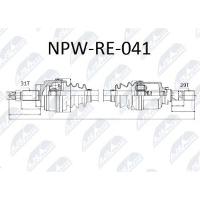 Comprar Árbol de transmisión de NTY NPW-RE-041 a bajo precio de 187,36 €