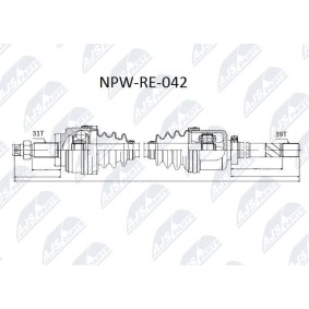 Comprar Árbol de transmisión de NTY NPW-RE-042 a bajo precio de 211,02 €