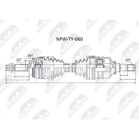 Comprar Árbol de transmisión de NTY NPW-TY-060 a bajo precio de 172,07 €