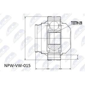 Comprar Juego de articulación, árbol de transmisión de NTY NPW-VW-015 a bajo precio de 68,11 €