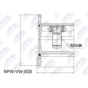 Comprar Juego de articulación, árbol de transmisión de NTY NPW-VW-018 a bajo precio de 63,82 €