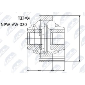 Comprar Juego de articulación, árbol de transmisión de NTY NPW-VW-020 a bajo precio de 54,34 €