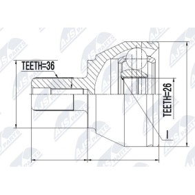 Comprar Juego de articulación, árbol de transmisión de NTY NPZ-FR-016 a bajo precio de 47,04 €